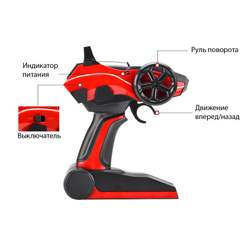Мотоцикл радиоуправляемый 1:12 Crazon 333-MT01 (красный) - изображение 6
