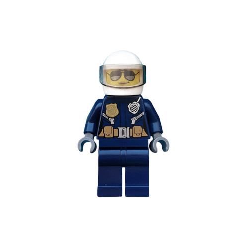 Конструктор LEGO Police - City Helicopter Pilot Female, Silver Sunglasses 1 деталей (cty0739-used)