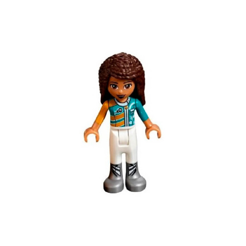 Конструктор LEGO Andrea, White Trousers, Bright Light Orange and Dark Turquoise Racing Jacket 1 деталей (frnd253)