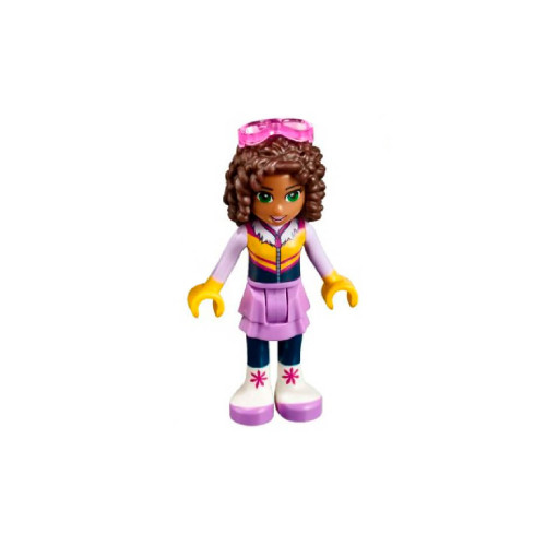 Конструктор LEGO Andrea, Medium Lavender Skirt, Ski Vest, Glasses 1 деталей (frnd219)