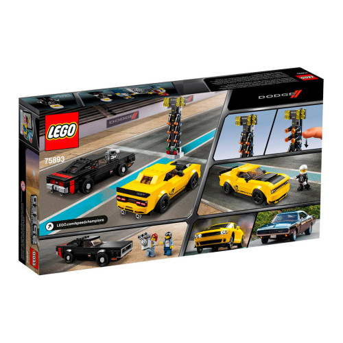 Конструктор LEGO Автомобілі 2018 Dodge Challenger SRT Demon та 1970 Dodge Charger 478 деталей (75893) - изображение 5